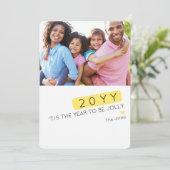 Aangepaste kleur bewerkbare grappige nieuwjaarskaa feestdagenkaart (Staand voorkant)