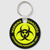 [Aangepaste kleur] Biohazard Pictogram Sleutelhang Sleutelhanger (Voorkant)