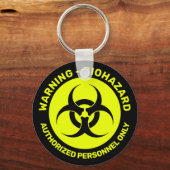 [Aangepaste kleur] Biohazard Pictogram Sleutelhang Sleutelhanger (Achterkant)