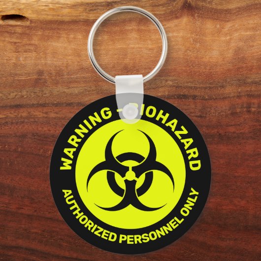 [Aangepaste kleur] Biohazard Pictogram Sleutelhang Sleutelhanger (Achterkant)