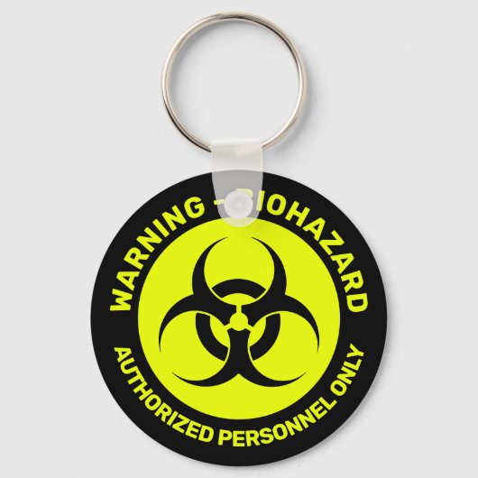 [Aangepaste kleur] Biohazard Pictogram Sleutelhang Sleutelhanger (Achterkant)