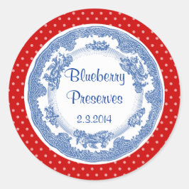 Aangepaste kleur  blauw bord inblikken label