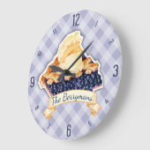 Aangepaste kleur blauwbes a la mode keuken klok (Hoek)