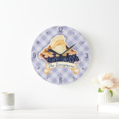 Aangepaste kleur blauwbes a la mode keuken klok (Huis)