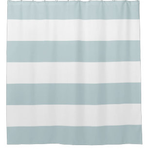 Aangepaste kleur Blauwe en witte streep Douchegordijn