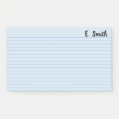 Aangepaste kleur blauwe gepersonaliseerde grote post-it® notes (Voorkant)