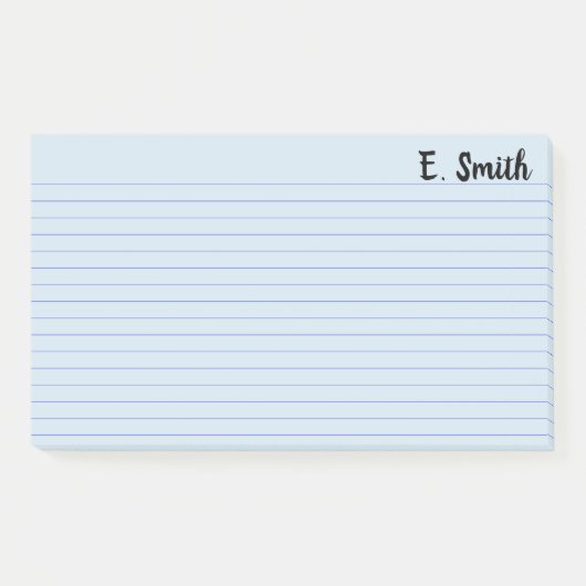 Aangepaste kleur blauwe gepersonaliseerde grote post-it® notes (Voorkant)