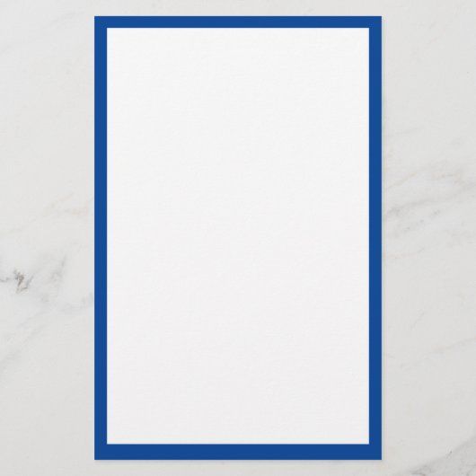 Aangepaste kleur Blauwe rand boodschappenlijstje Briefpapier (Achterkant)