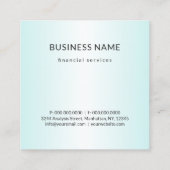 Aangepaste kleur Blauwgroen blauw metallic strepen Vierkante Visitekaartje (Achterkant)