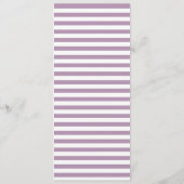 Aangepaste kleur Bloemen Gestreepte Trouwprogramma Programmakaart (Achterkant)