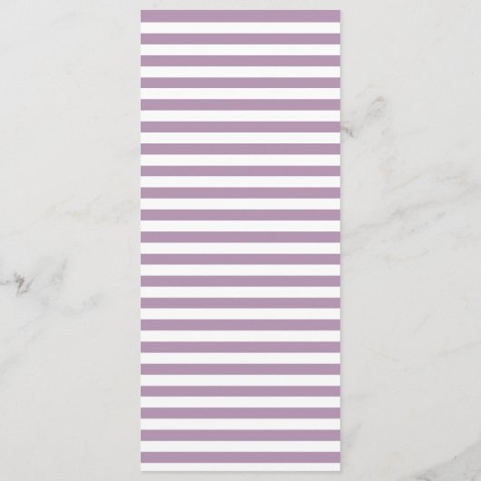 Aangepaste kleur Bloemen Gestreepte Trouwprogramma Programmakaart (Achterkant)