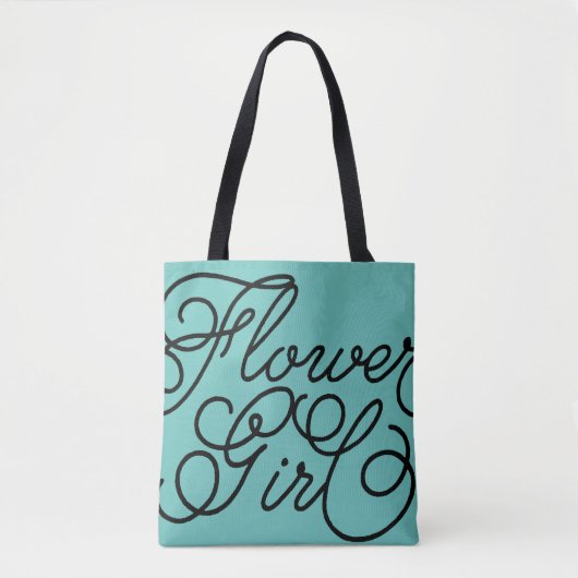 Aangepaste kleur Bloemenmeisje Tote Bag (Voorkant)