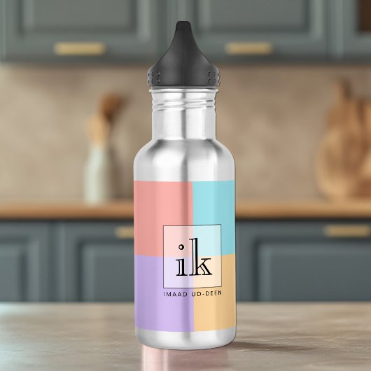 Aangepaste Kleur Blok Waterfles | Car Line Art