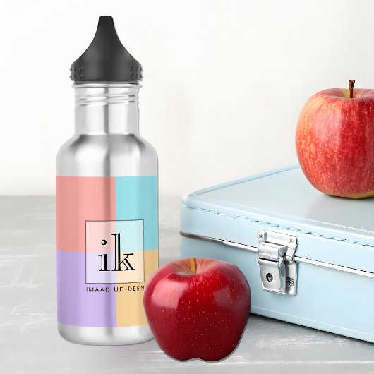 Aangepaste Kleur Blok Waterfles | Car Line Art Waterfles