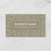 Aangepaste kleur Boekhouding Nummers Moderne Accou Visitekaartje (Voorkant)