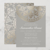 Aangepaste Kleur Bruids Douche Uitnodigingen Gold  (Voorkant / Achterkant)