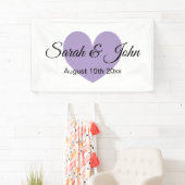 Aangepaste kleur bruiloft banner met hart (Insitu)