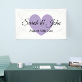 Aangepaste kleur bruiloft banner met hart (Beurs)