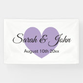 Aangepaste kleur bruiloft banner met hart (Horizontaal)