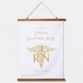 Aangepaste kleur BSN RN Verloop Partij teken Hangend Wandkleed (Voorkant)