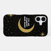Aangepaste kleur Celestial - Moon & Stars Design iPhone 16 Hoesje (Achterkant horizontaal)
