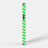 Aangepaste kleur Chevron met silhouet van Dachshun iPhone Hoesje (Rechterkant)