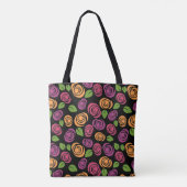 Aangepaste kleur Chic Modern Stijlvol Floral Patro Tote Bag (Achterkant)