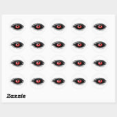 Aangepaste kleur Creepy Red Zombie/Vampire Eye Sti Ronde Sticker (Vel)