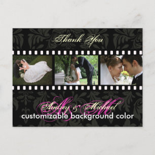 Aangepaste kleur/Damask Foto's Dank u briefkaarten