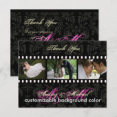 Aangepaste kleur/Damask Foto's Dank u briefkaarten (Voorkant / Achterkant)