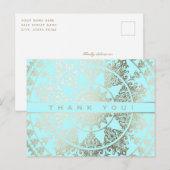 Aangepaste kleur Dank u Briefkaarten Gold Folie (Voorkant / Achterkant)