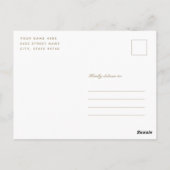 Aangepaste kleur Dank u Briefkaarten Gold Folie (Achterkant)