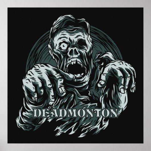 Aangepaste kleur DEADMONTON Zombie poster (Voorkant)