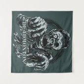 Aangepaste kleur DEADMONTON Zombie tapestry Wandkleed (Voorkant (horizontaal))