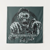 Aangepaste kleur DEADMONTON Zombie tapestry Wandkleed (Voorkant)