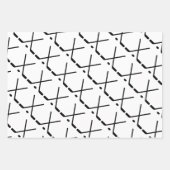 Aangepaste kleur doorgekruiste ijshockeysticks en  inpakpapier vel (Voorkant 3)