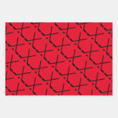Aangepaste kleur doorgekruiste ijshockeysticks en  inpakpapier vel (Voorkant)