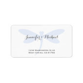 Aangepaste kleur Dragonfly-adreslabel Sjabloon Etiket (Voorkant)