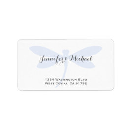 Aangepaste kleur Dragonfly-adreslabel Sjabloon Etiket