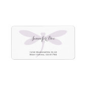 Aangepaste kleur Dragonfly-adreslabel Sjabloon Etiket (Voorkant)
