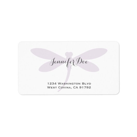 Aangepaste kleur Dragonfly-adreslabel Sjabloon Etiket (Voorkant)