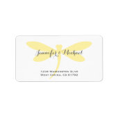 Aangepaste kleur Dragonfly-adreslabel Sjabloon Etiket (Voorkant)