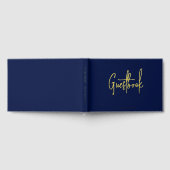 Aangepaste Kleur Eigenschap Modern Script Minimali Gastenboek (Volledig)