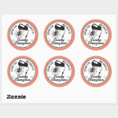 Aangepaste kleur elektrische mixer uit de keuken v ronde sticker (Vel)