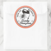 Aangepaste kleur elektrische mixer uit de keuken v ronde sticker (Tas)