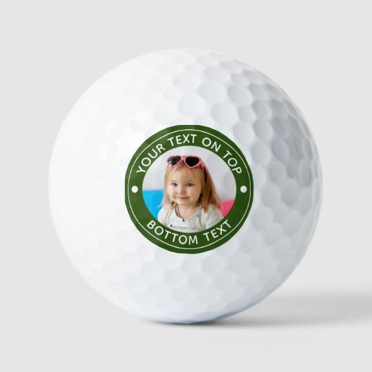 Aangepaste kleur en tekst van de Foto Golfballen (Voorkant)