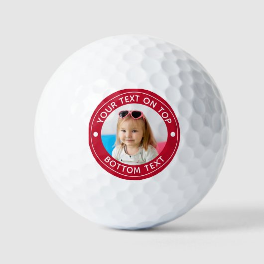 Aangepaste kleur en tekst van de Foto Golfballen (Voorkant)