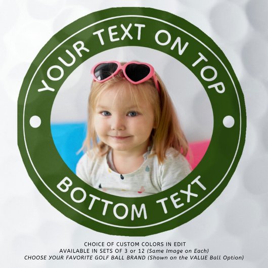 Aangepaste kleur en tekst van de Foto Golfballen