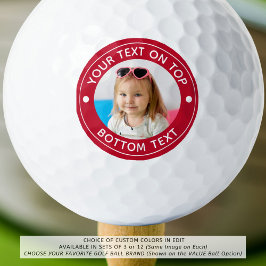 Aangepaste kleur en tekst van de Foto Golfballen