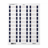 Aangepaste kleur Faux Folie Adresetiketten Etiket (Full Sheet)